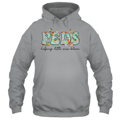 PEDS Helping Little Ones Bloom Work Pediatrics Nurse Spring Shirt & Hoodie | teecentury