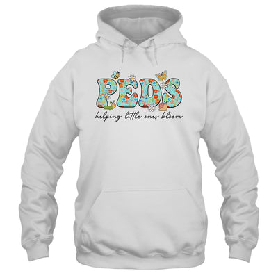PEDS Helping Little Ones Bloom Work Pediatrics Nurse Spring Shirt & Hoodie | teecentury