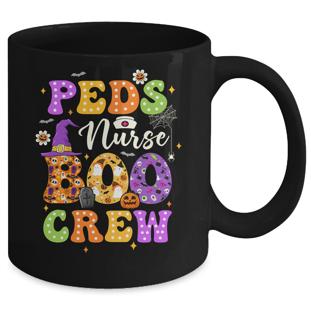 PEDs Nurse Boo Crew Ghost Squad Halloween Spooky Season Groovy Mug | teecentury