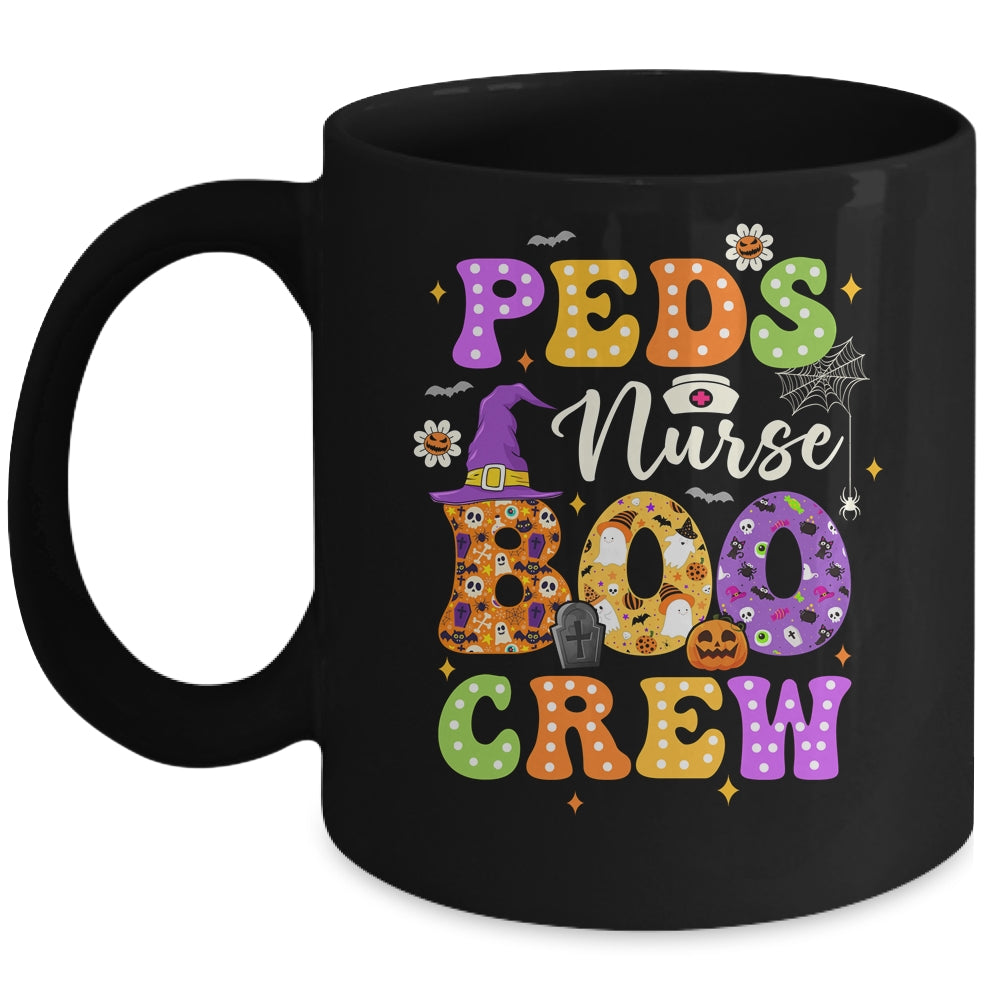 PEDs Nurse Boo Crew Ghost Squad Halloween Spooky Season Groovy Mug | teecentury