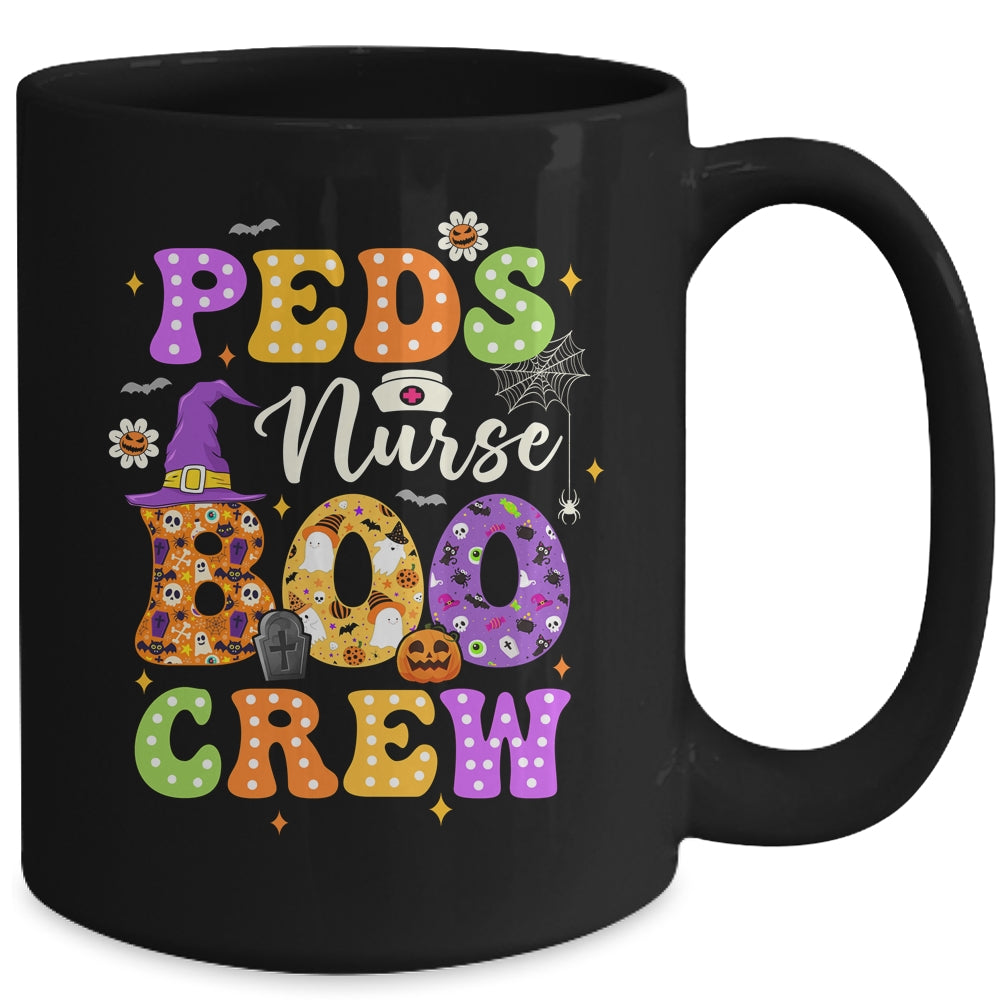 PEDs Nurse Boo Crew Ghost Squad Halloween Spooky Season Groovy Mug | teecentury