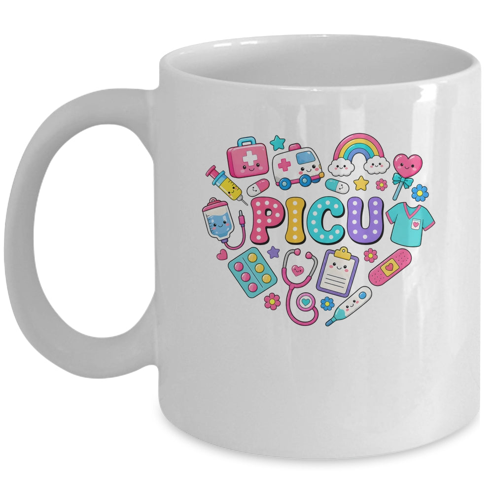 PICU Nurse Stuff Retro Pediatric Nurse ICU Peds Nursing Mug | teecentury