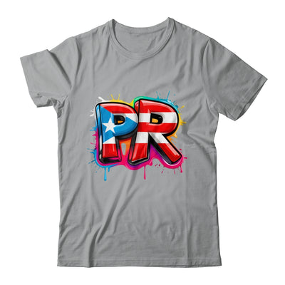 PR Graffiti Puerto Rico Flag Paint Street Art Men Women Shirt & Tank Top | teecentury