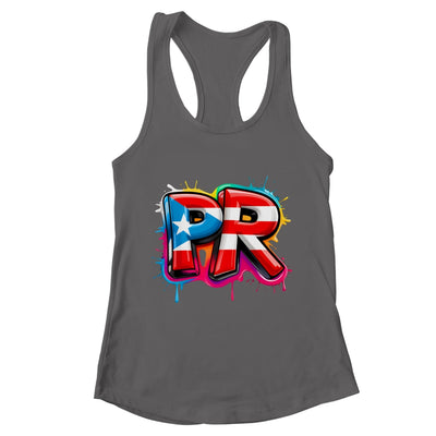 PR Graffiti Puerto Rico Flag Paint Street Art Men Women Shirt & Tank Top | teecentury