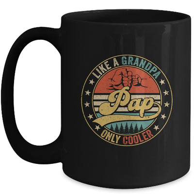 Pap Like A Grandpa Only Cooler Retro Funny Dad Fathers Day Mug | teecentury