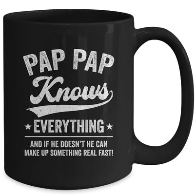 Pap Pap Knows Everything Fathers Day Birthday Christmas Mug | teecentury
