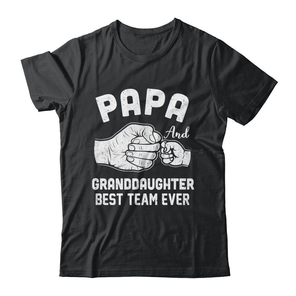 Papa And Granddaughter Best Team Ever Papa Fathers Day Shirt & Hoodie | teecentury