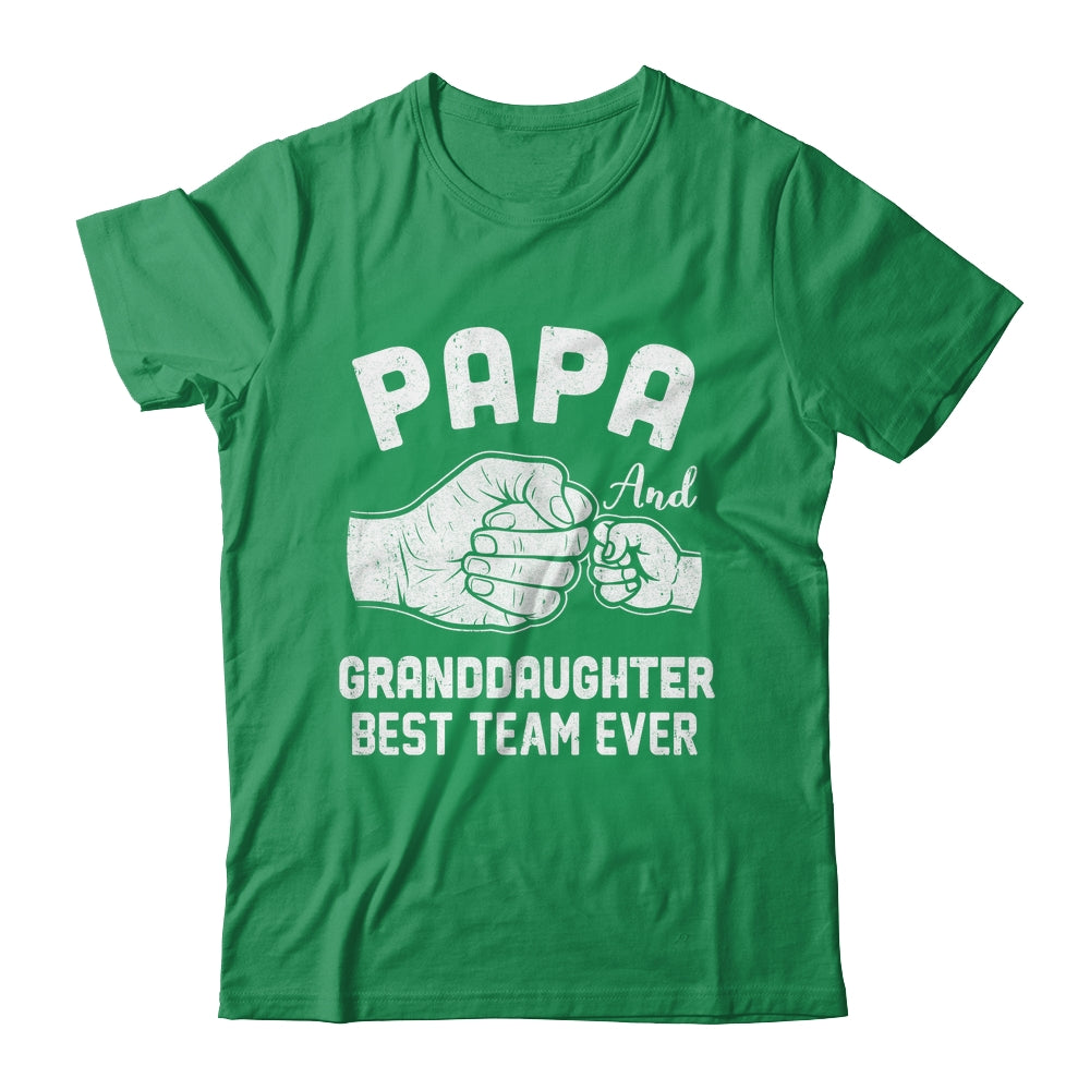 Papa And Granddaughter Best Team Ever Papa Fathers Day Shirt & Hoodie | teecentury