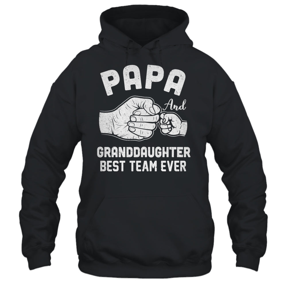 Papa And Granddaughter Best Team Ever Papa Fathers Day Shirt & Hoodie | teecentury