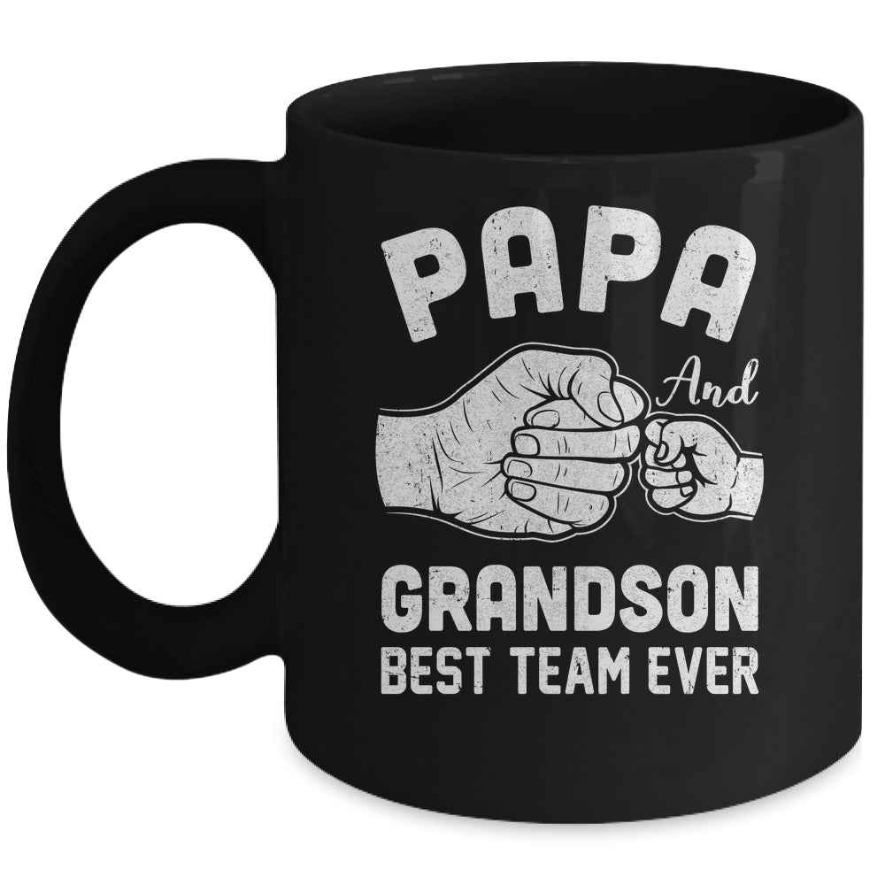 Papa And Grandson Best Team Ever Papa Matching Fathers Day Mug | teecentury