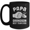 Papa And Grandson Best Team Ever Papa Matching Fathers Day Mug | teecentury