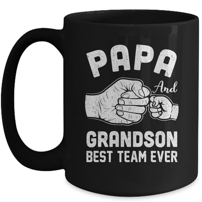 Papa And Grandson Best Team Ever Papa Matching Fathers Day Mug | teecentury