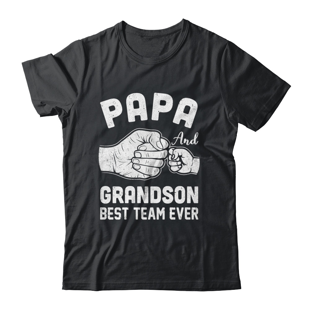 Papa And Grandson Best Team Ever Papa Matching Fathers Day Shirt & Hoodie | teecentury