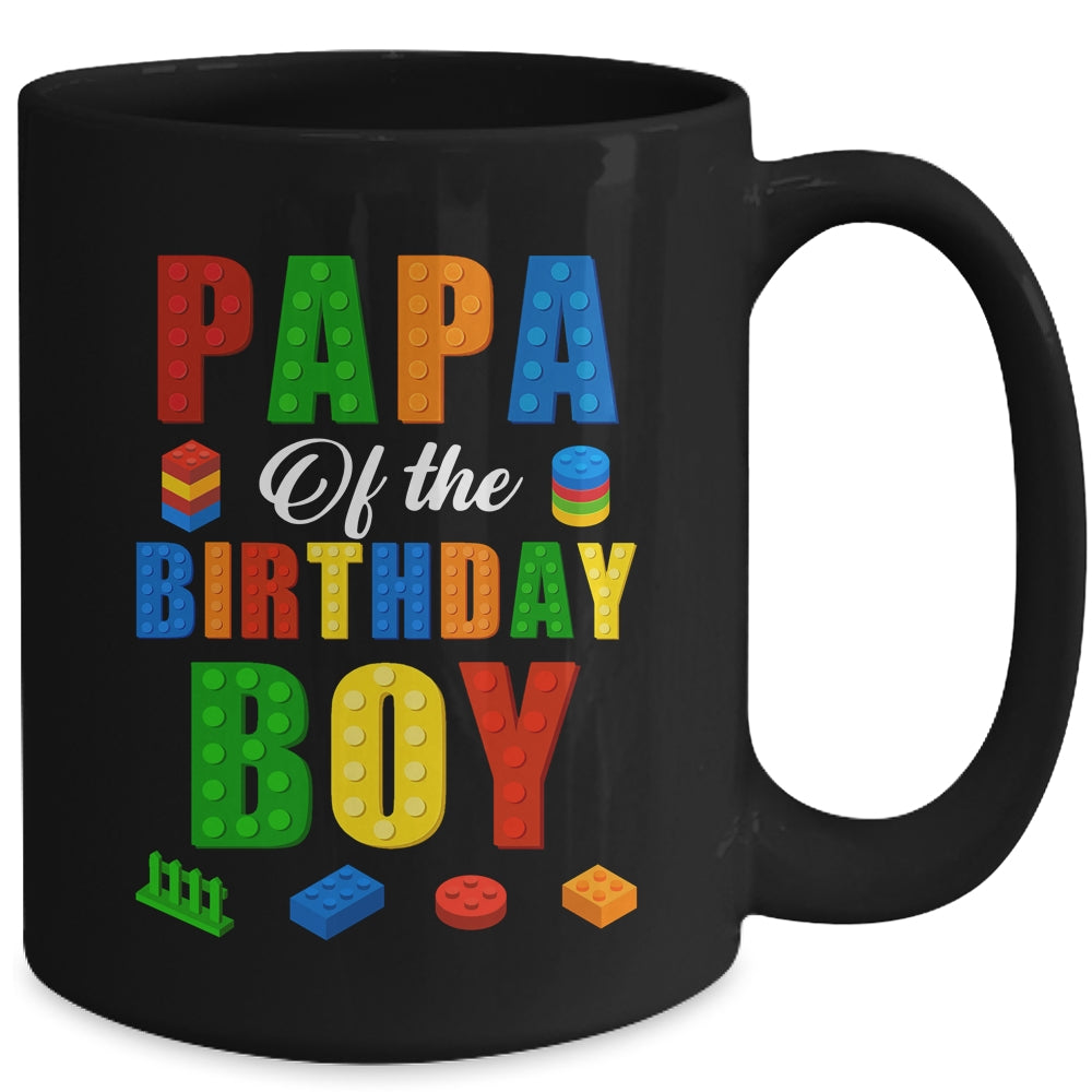 Papa Birthday Boy Master Builder Building Bricks Blocks Mug | teecentury