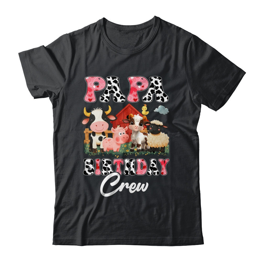 Papa Birthday Crew Farm Cow Birthday Boy Girl Family Shirt & Hoodie | teecentury