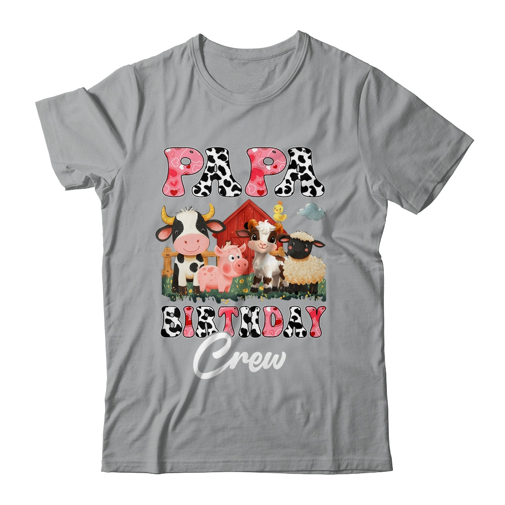 Papa Birthday Crew Farm Cow Birthday Boy Girl Family Shirt & Hoodie | teecentury