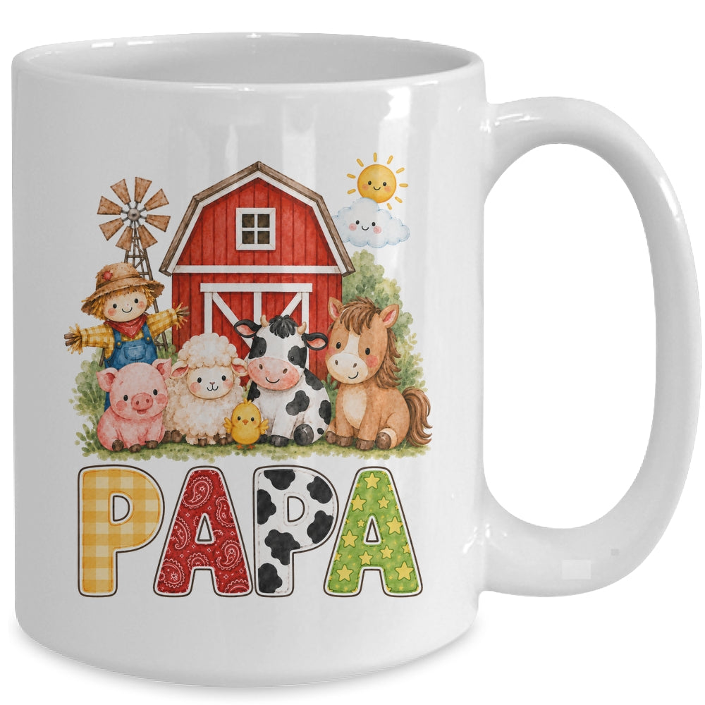 Papa Farm Cow 1St Birthday Girl Boy Matching Family Mug | teecentury