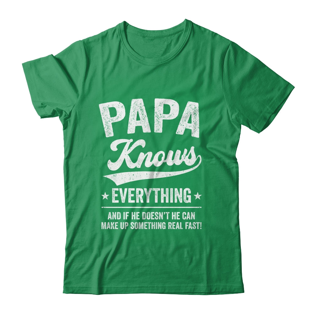 Papa Knows Everything Fathers Day Birthday Christmas Shirt & Hoodie | teecentury