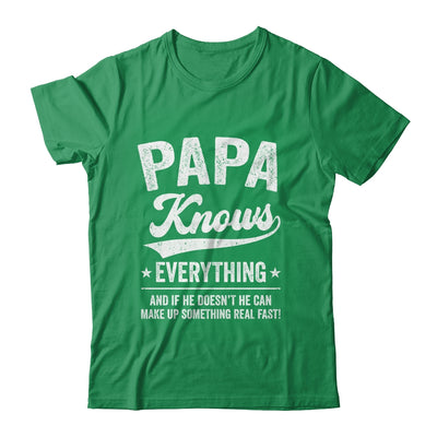 Papa Knows Everything Fathers Day Birthday Christmas Shirt & Hoodie | teecentury