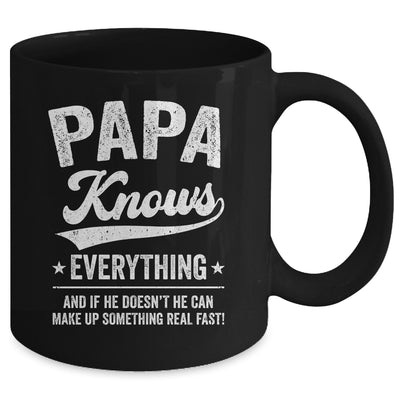Papa Knows Everything Fathers Day Birthday Christmas Mug | teecentury