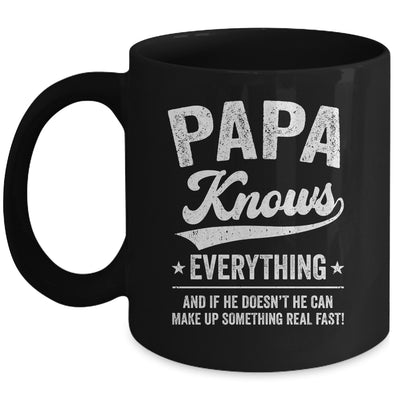 Papa Knows Everything Fathers Day Birthday Christmas Mug | teecentury