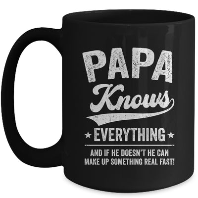 Papa Knows Everything Fathers Day Birthday Christmas Mug | teecentury