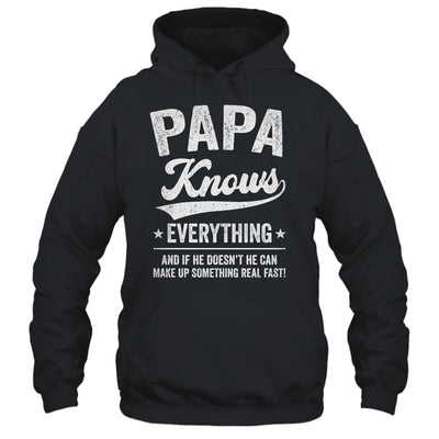 Papa Knows Everything Fathers Day Birthday Christmas Shirt & Hoodie | teecentury