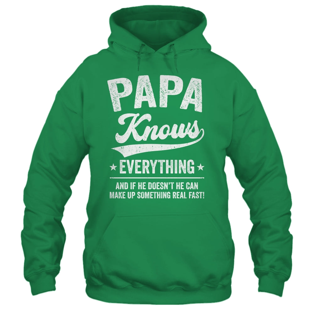 Papa Knows Everything Fathers Day Birthday Christmas Shirt & Hoodie | teecentury