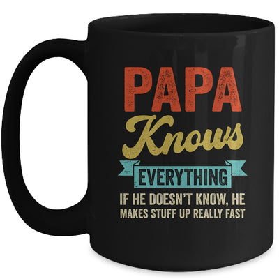 Papa Knows Everything Funny Father's Day Papa Mug | teecentury