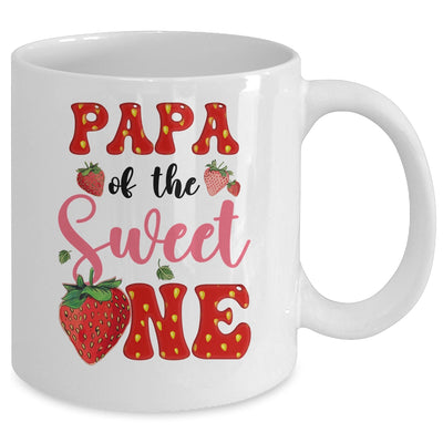 Papa Of Sweet One Strawberry Frist 1st Birthday Girl Mug | teecentury