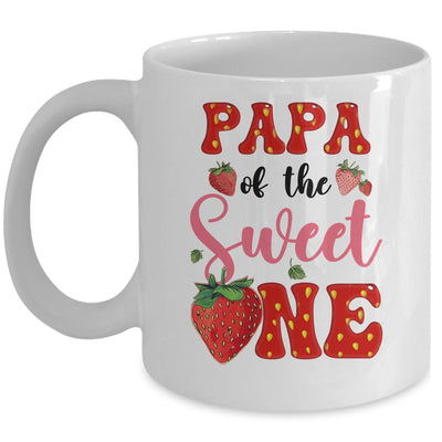 Papa Of Sweet One Strawberry Frist 1st Birthday Girl Mug | teecentury