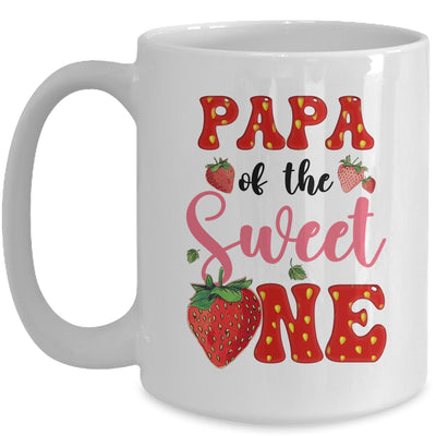 Papa Of Sweet One Strawberry Frist 1st Birthday Girl Mug | teecentury