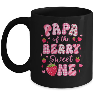 Papa Of The Berry Sweet One Strawberry First Birthday Mug | teecentury