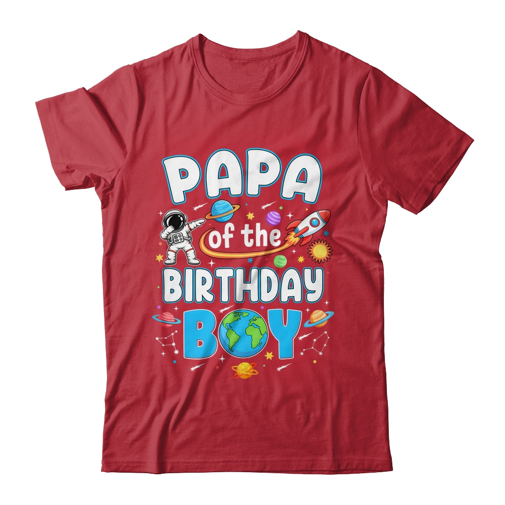 Papa Of The Birthday Boy Astronaut Family Space Planets Shirt & Hoodie | teecentury