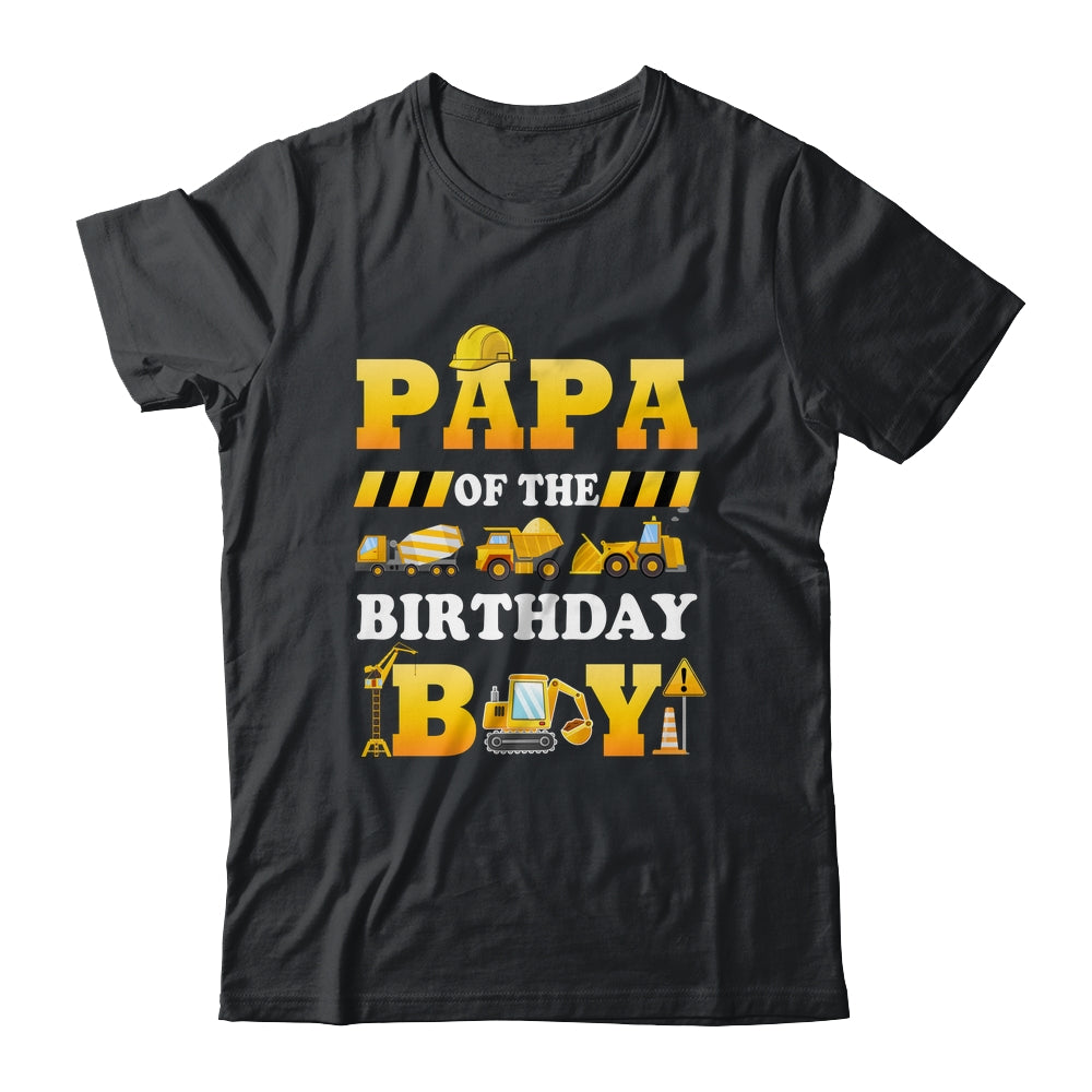 Papa Of The Birthday Boy Construction Matching Family Shirt & Hoodie | teecentury
