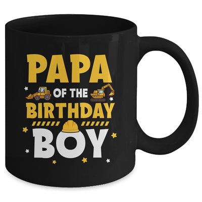 Papa Of The Birthday Boy Construction Worker Family Party Mug | teecentury