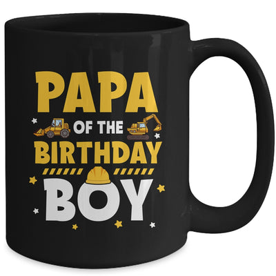 Papa Of The Birthday Boy Construction Worker Family Party Mug | teecentury