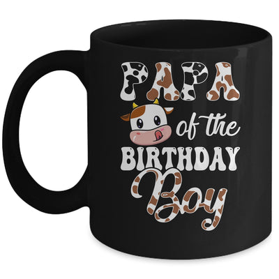 Papa Of The Birthday Boy Cow Farm 1st Birthday Boy Mug | teecentury