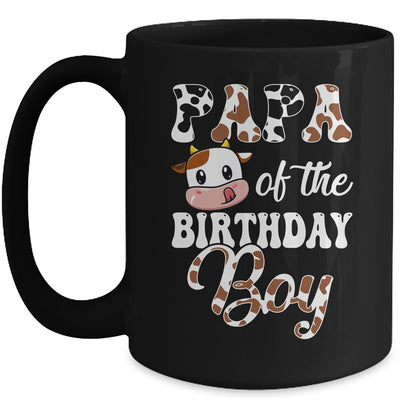 Papa Of The Birthday Boy Cow Farm 1st Birthday Boy Mug | teecentury