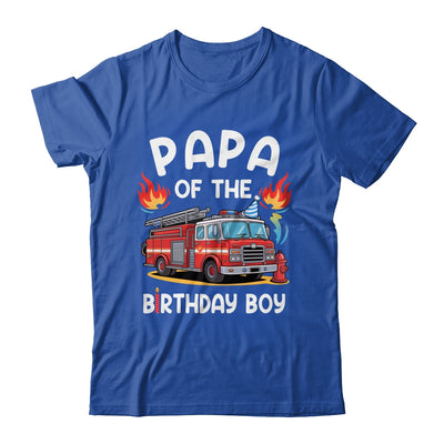 Papa Of The Birthday Boy Fire Truck Firefighter 1st Party Shirt & Hoodie | teecentury