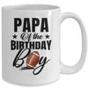 Papa Of The Birthday Boy Football 1st Birthday Party Mug | teecentury