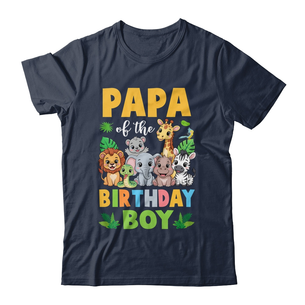 Papa Of The Birthday Boy Kids Safari Jungle Animal Shirt & Hoodie | teecentury