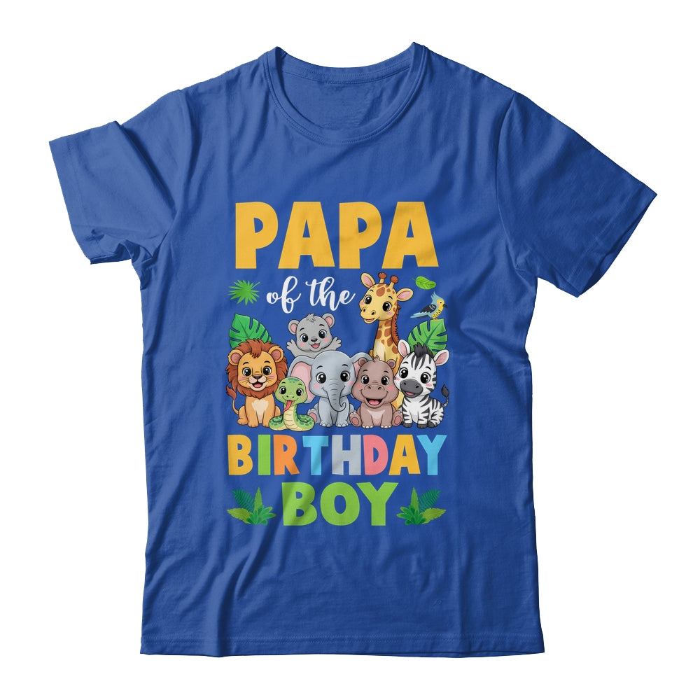 Papa Of The Birthday Boy Kids Safari Jungle Animal Shirt & Hoodie | teecentury
