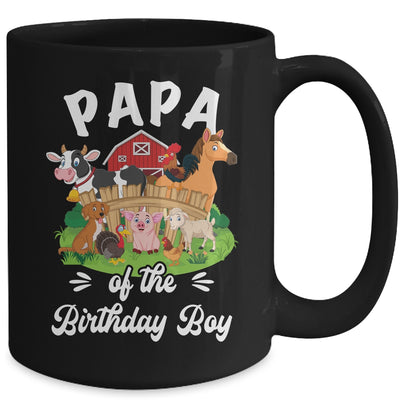 Papa Of The Birthday Boy Party Cow Farm 1st Birthday Party Mug | teecentury