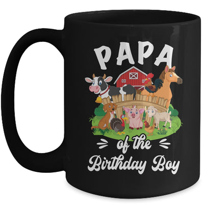 Papa Of The Birthday Boy Party Cow Farm 1st Birthday Party Mug | teecentury