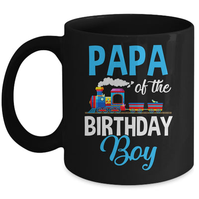 Papa Of The Birthday Boy Railroad Train Theme Lover Mug | teecentury