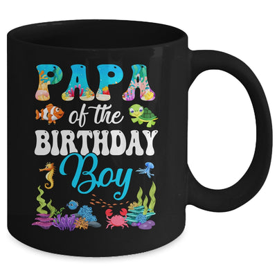 Papa Of The Birthday Boy Sea Fish Ocean Aquarium Party Mug | teecentury