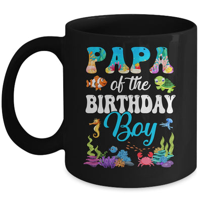 Papa Of The Birthday Boy Sea Fish Ocean Aquarium Party Mug | teecentury