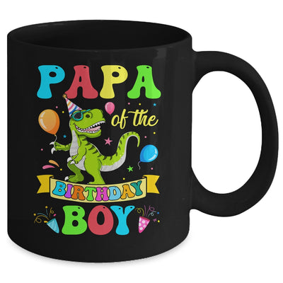 Papa Of The Birthday Boy T-Rex Dinosaur Birthday Party Mug | teecentury