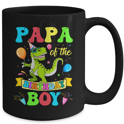 Papa Of The Birthday Boy T-Rex Dinosaur Birthday Party Mug | teecentury